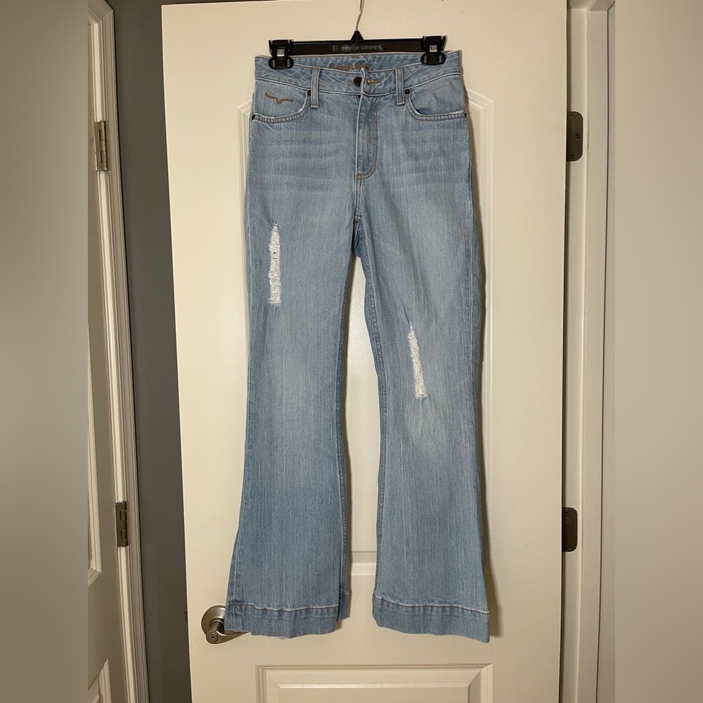 Classic Blue Flared Women's Jeans - Picture 9 of 15